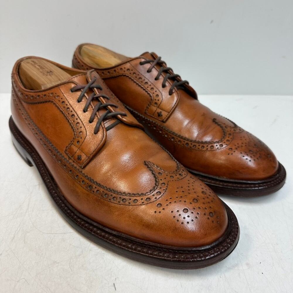 NEW HEELS Grant Stone Longwing Derby Brogue Longwing Chestnut Calf 8.5 D